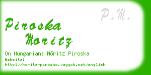 piroska moritz business card